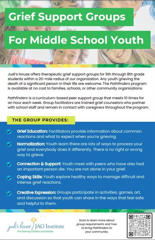 Grief Support Groups For Middle School Youth